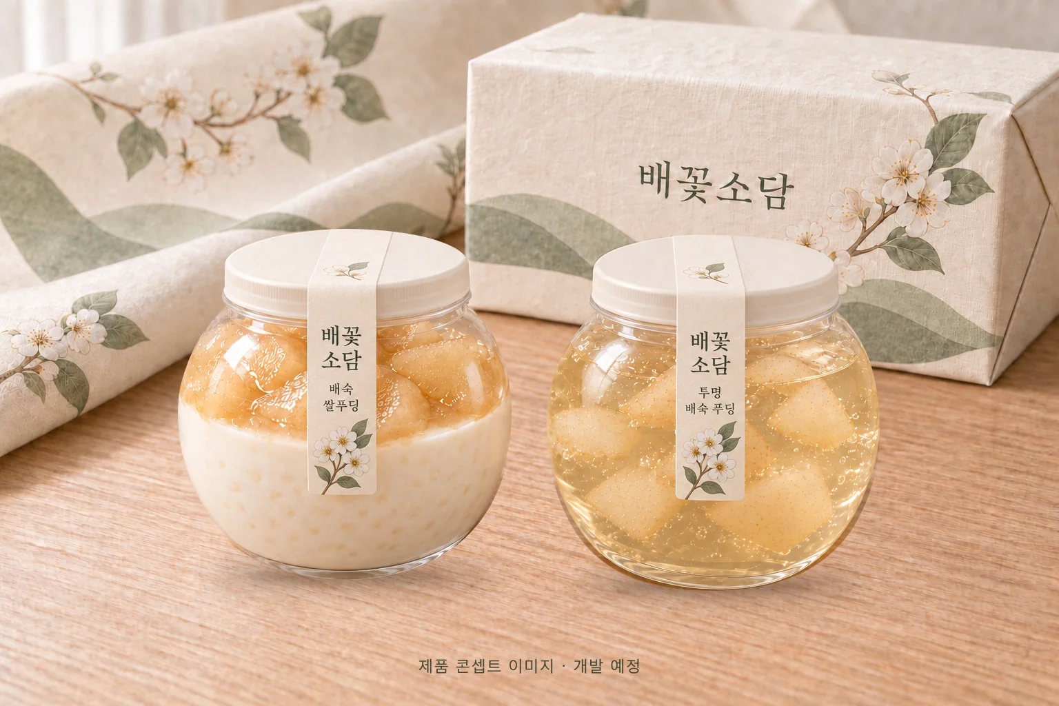 배꽃소담 제품과 선물 패키지 개발 콘셉트